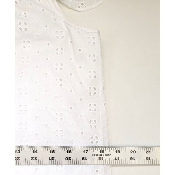 J. Crew Factory White Eyelet Summer Dress Off Shoulder Size XS J0976 - Picture 6 of 6